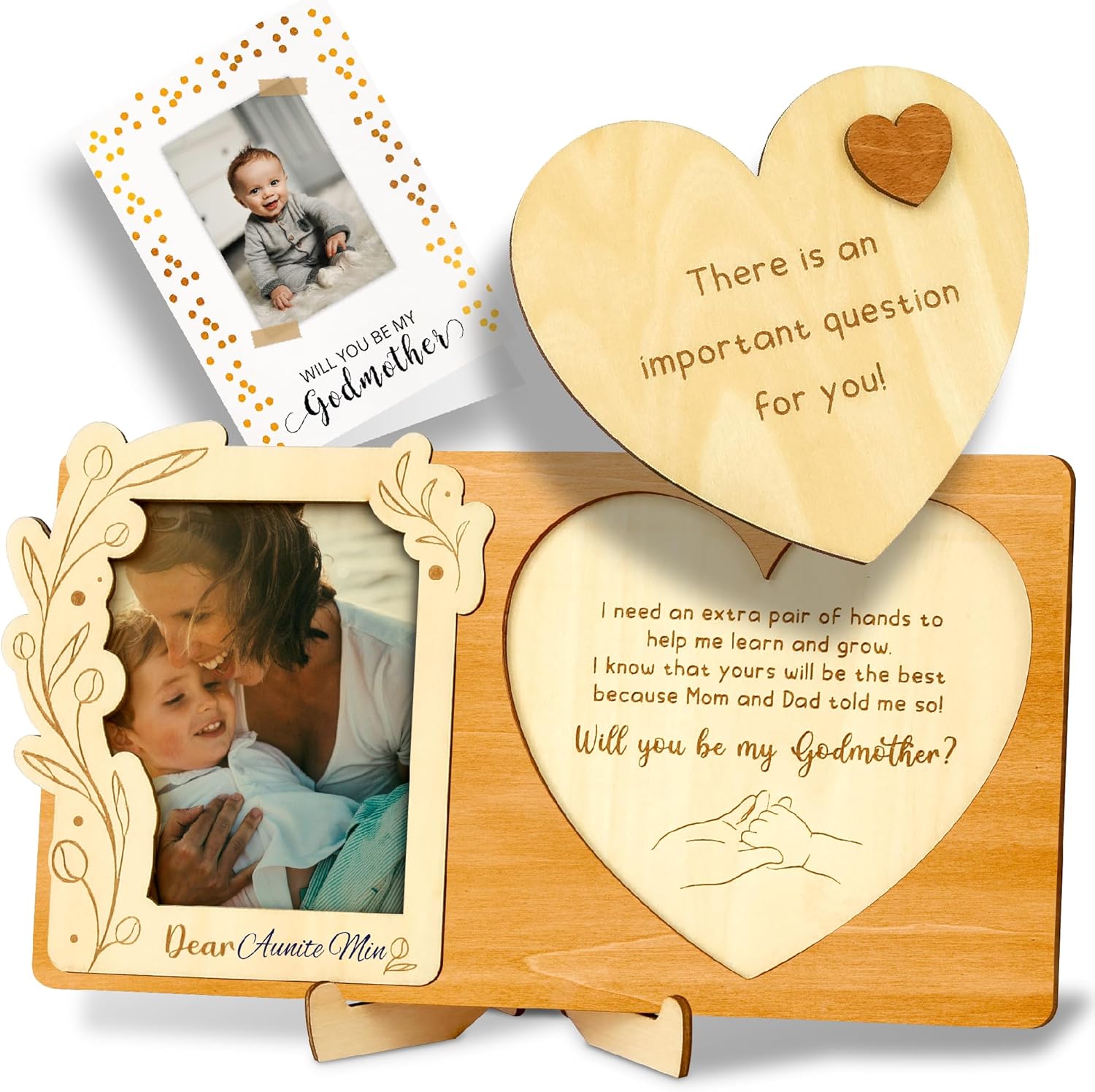 Will You Be My Godmother Proposal Gift - God Mother Proposal Gift, Godmother Picture Frame from Godchild, Fairy God Mom Proposal Card Puzzle